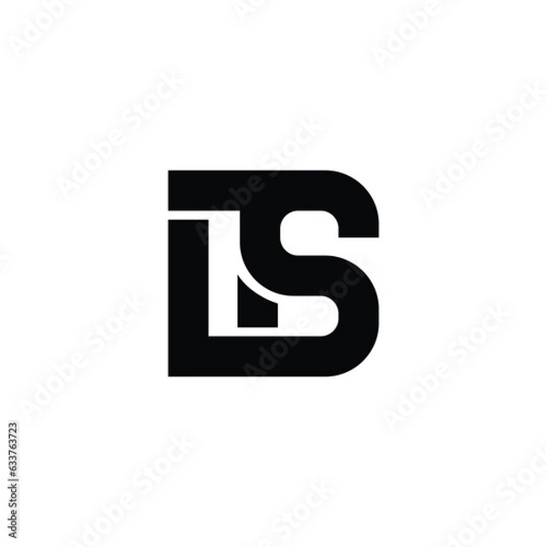 Fototapeta LTS letter mark abstract vector logo design - lts monogram design