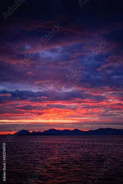 Obraz Couché de soleil sur Antibes
