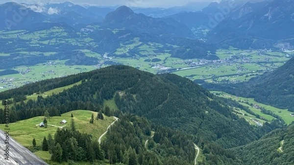 Obraz View from Roßfeld Panoramastraße / Rossfeld Panoramic Road