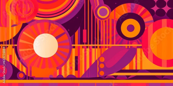 Fototapeta A graphic background with mixed colors and shapes - Generative AI