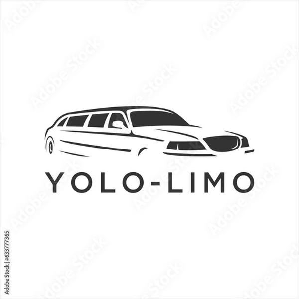 Fototapeta limo car logo design vector