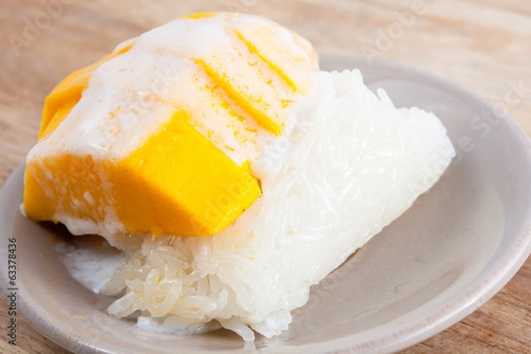 Obraz sweet mango with sticky rice