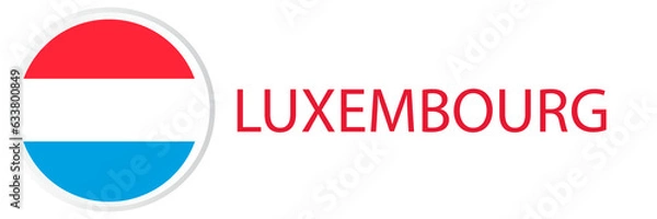 Fototapeta Luxembourg flag in web button, button icons.