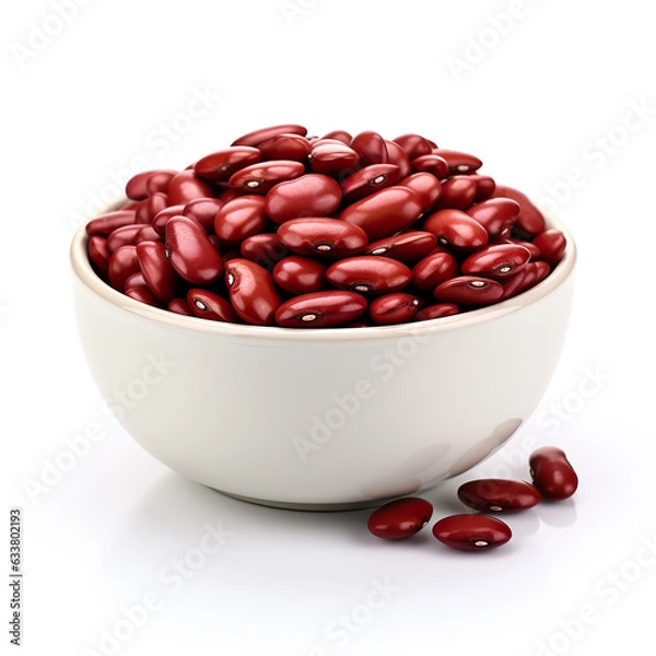 Fototapeta Red beans isolated on white background 