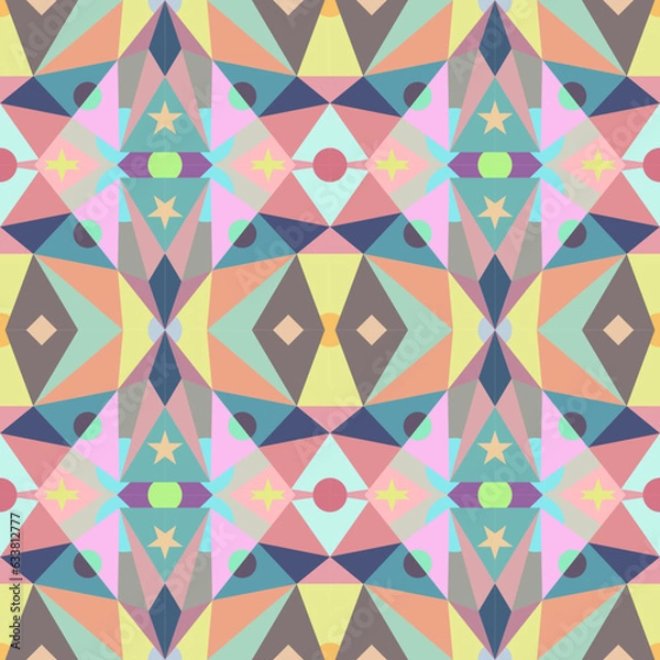 Fototapeta Geometric art design with simple shapes. Abstract graphics with geometric shapes and elements. perfect for web banners business presentation Branding package, fabric printing.