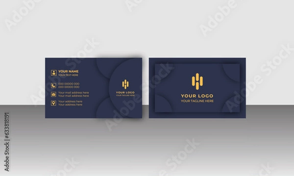 Fototapeta Modern creative business card and simple clean double sided template vector design