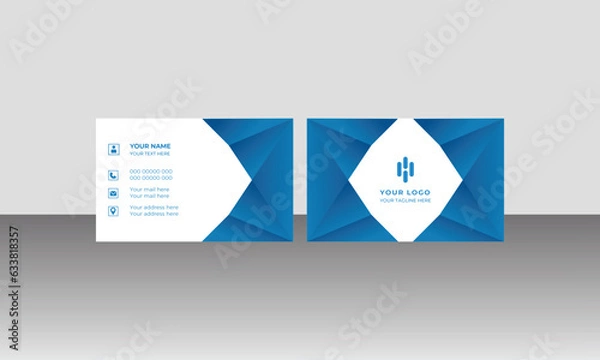 Fototapeta Modern creative business card and simple clean double sided template vector design