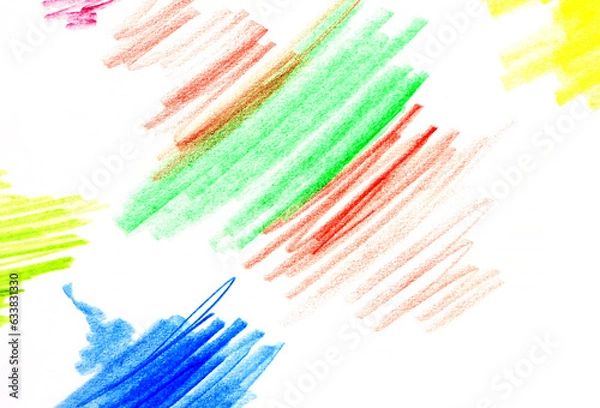 Fototapeta abstract background with colorful pencil drawings