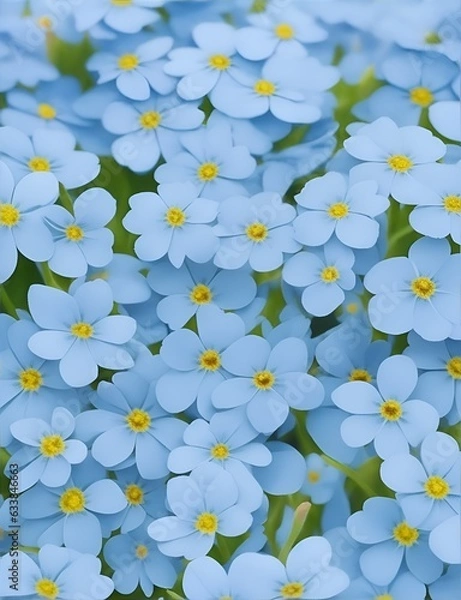 Fototapeta background forget-me-nots flowers generated ai