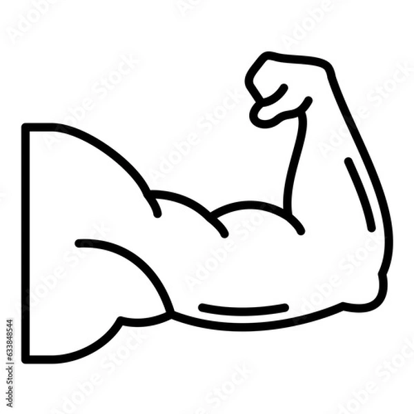 Fototapeta Muscles Line Icon