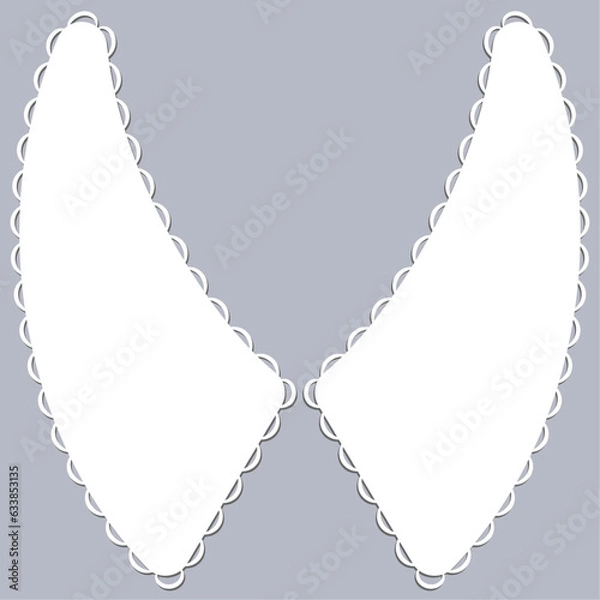 Obraz cotton collar lace design vector.