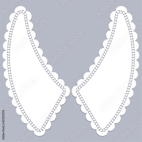 Obraz cotton collar lace design vector.