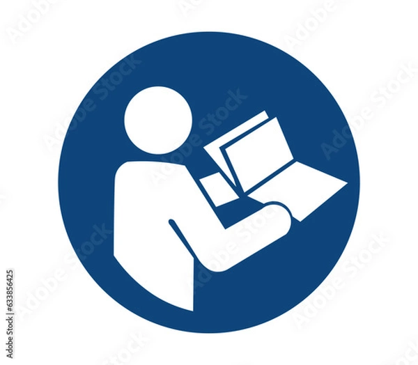 Obraz Refer to Instruction Manual symbol
