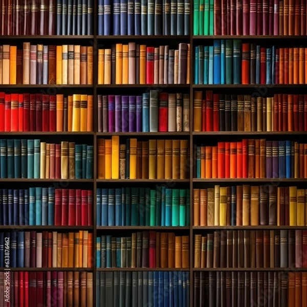 Fototapeta books on a shelf