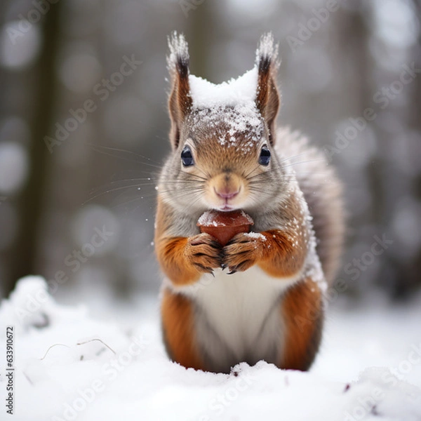 Obraz squirrel in snow