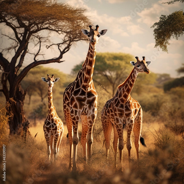 Obraz giraffe in the savannah