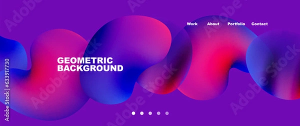 Fototapeta Fluid shapes vector abstract background