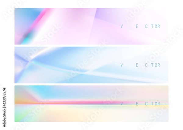 Obraz 3d abstract Crystal background set of banners