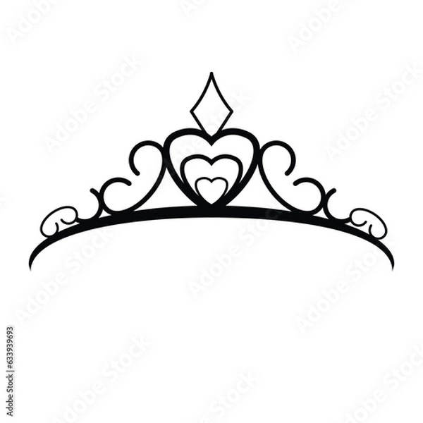 Fototapeta Crown icon. Vector illustration.