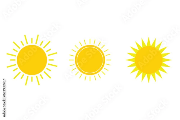 Fototapeta Sun icons vector symbol set