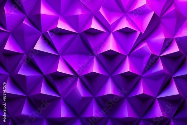 Fototapeta Purple Gradient Abstract Illustration. 3D triangle Background. Computer Art Design Template.