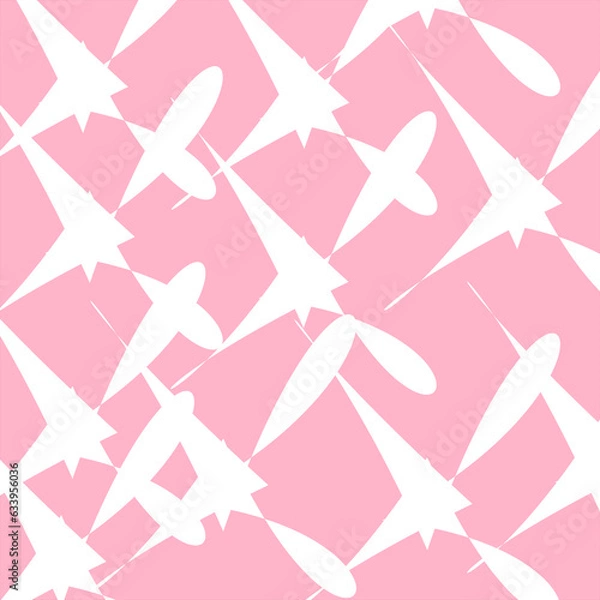 Fototapeta Print PINK AND WHITE ABSTRACT ART ILLUSTRATION