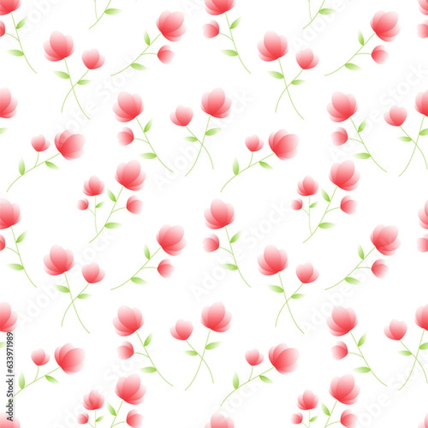 Obraz seamless pattern with pink flowers