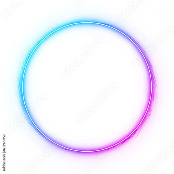 Obraz cool colorful neon border frame circles