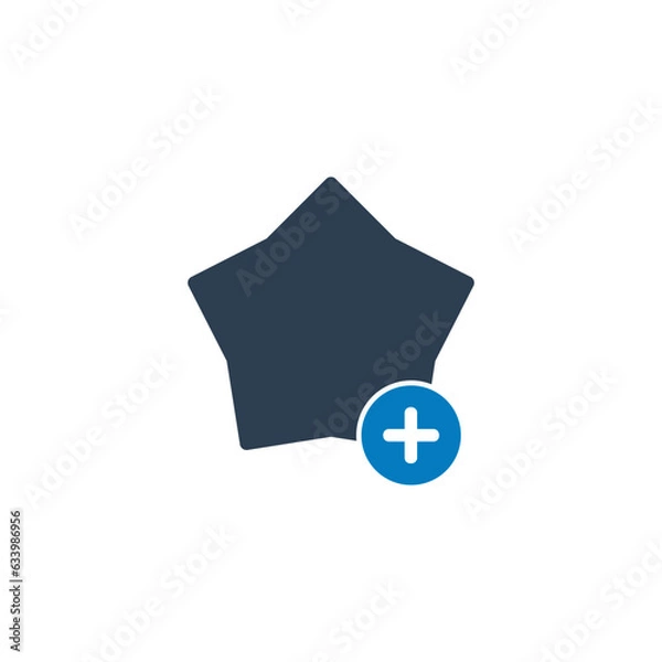 Fototapeta Add to Bookmark Icon. With Star and Tick Symbols. Editable Flat Vector Illustration.