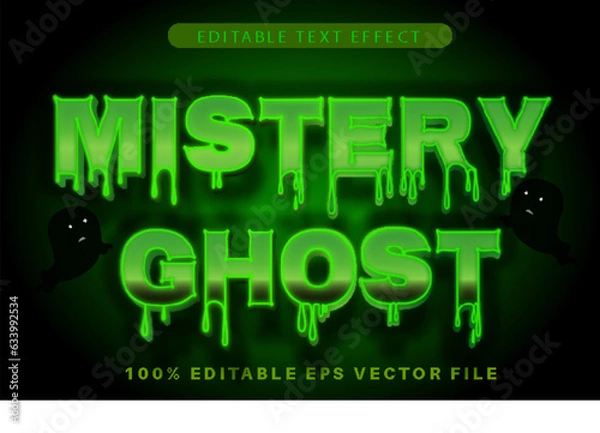 Obraz Mistery Ghost Editable Text Effect 3d Gradient Style.jpg