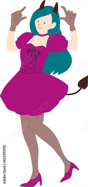 Obraz 悪魔の仮装をしている女性