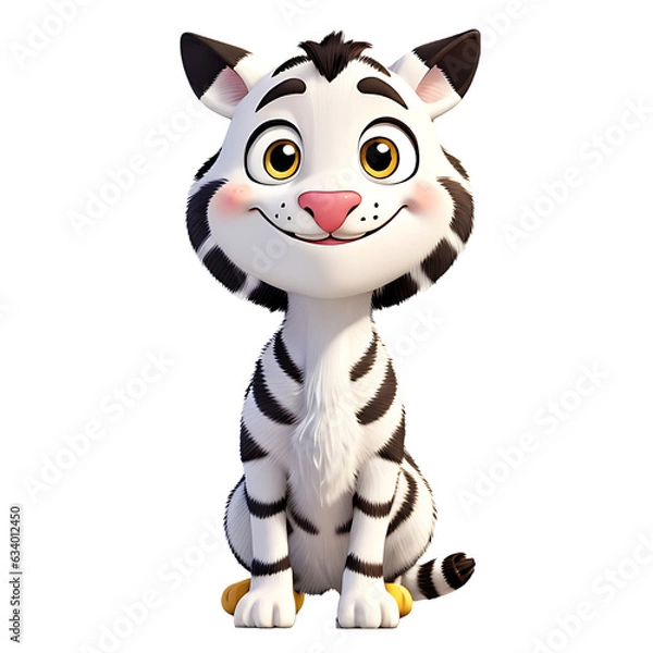 Obraz tiger cartoon isolated on white