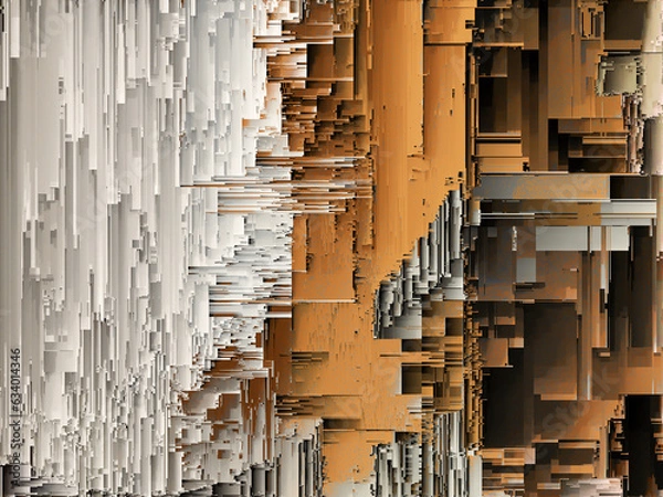 Fototapeta Glitch digital art in abstract expressionist style