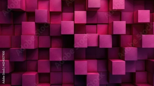Fototapeta Plum Cubes Wall Background
