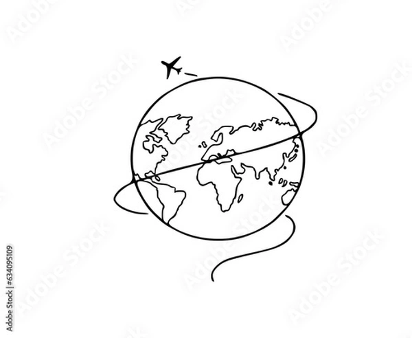 Obraz Travel the world by plane 