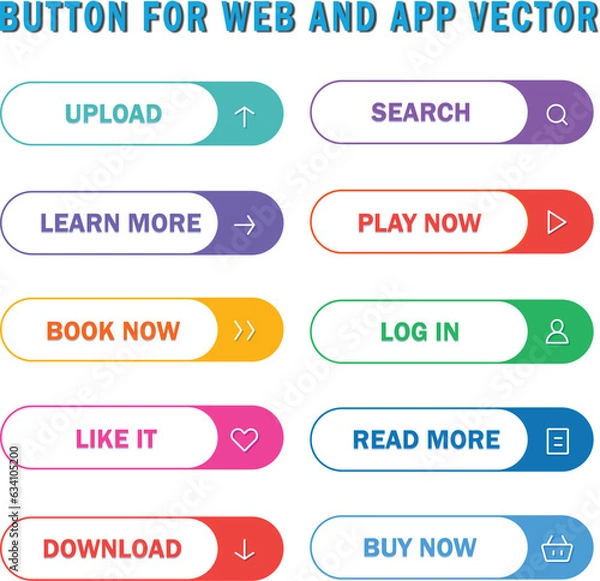 Fototapeta cta web button collection