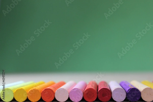 Obraz Crayons lined up in rainbow