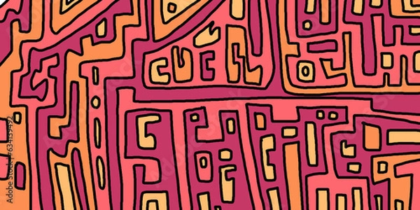 Fototapeta Colorful shape and movement concept, abstract background