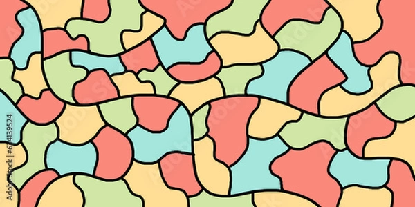 Fototapeta Colorful shape and movement concept, abstract background