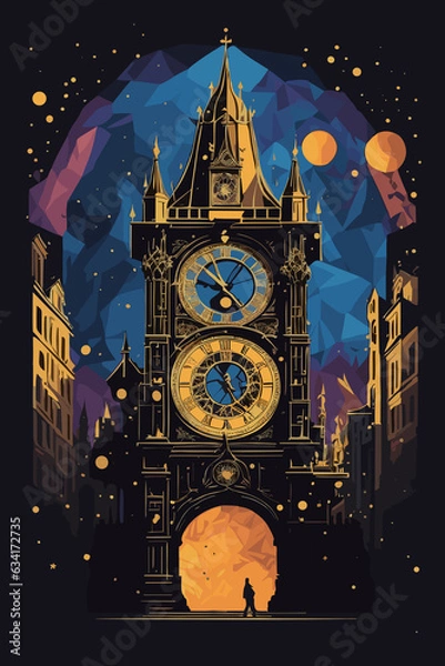 Obraz city astronomical clock