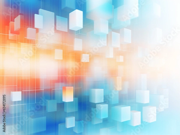 Fototapeta Bright digital background, perfect fusion of art and cybersecurity themes.