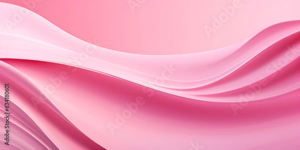 Fototapeta Barbiecore pink abstract wave background, 3d textured, ai generated