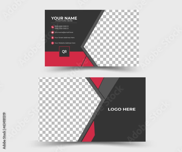 Fototapeta business card design template . Creative and modern business card template.