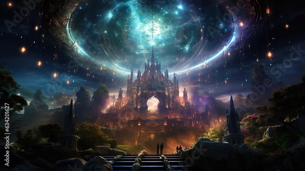 Obraz Incredible, surreal, highly detailed fantasy psychedelic landscape of pure energy, fantasy, wonder, dreams and consciousness