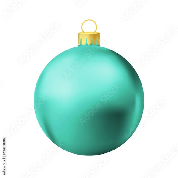 Obraz Turquoise Christmas tree ball