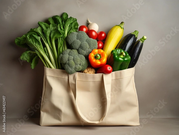 Obraz vegetables and fruits from farm market  top view 
