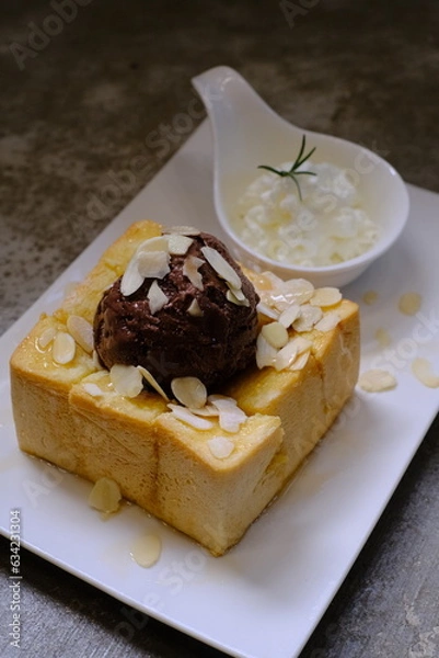 Obraz Honey Toast with dark chocolate