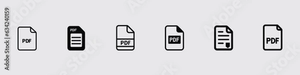 Obraz Pdf icon, vector illustration. Flat design style. PDF file icon format. Pdf download document image button vector doc icon, vector icon, pdf icons graphic design vector symbols.