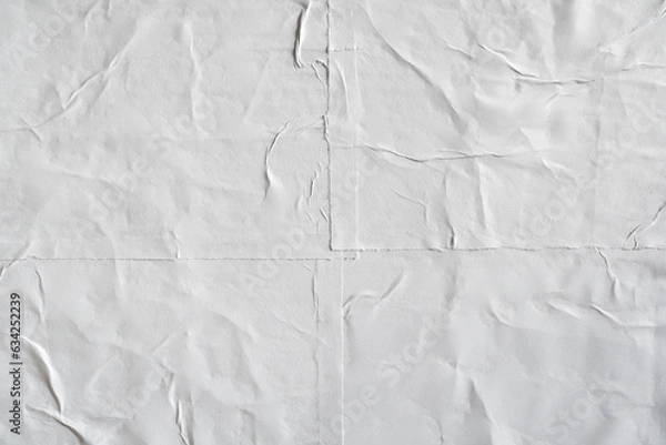 Obraz White wheatpaste poster style texture background