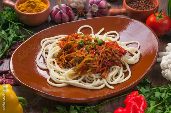 Obraz pasta with tomato sauce